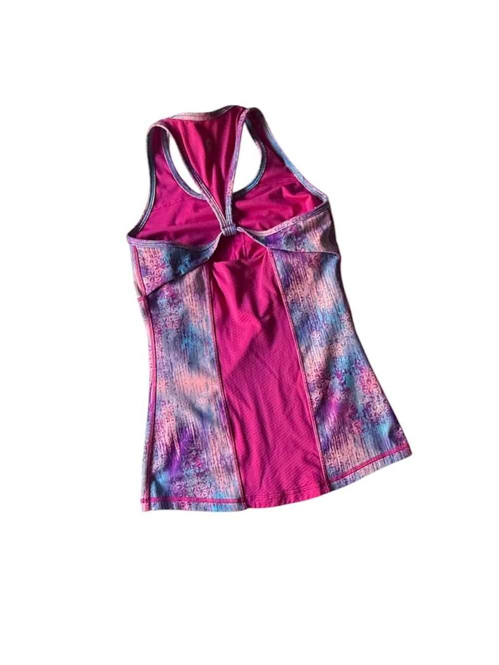 Ivivva Pink Purple Blue Tie-Dye Racerback Athletic Top size 12 - Picture 7 of 7